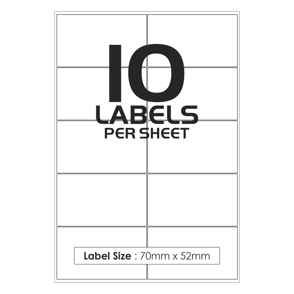 10 Labels Per Sheet